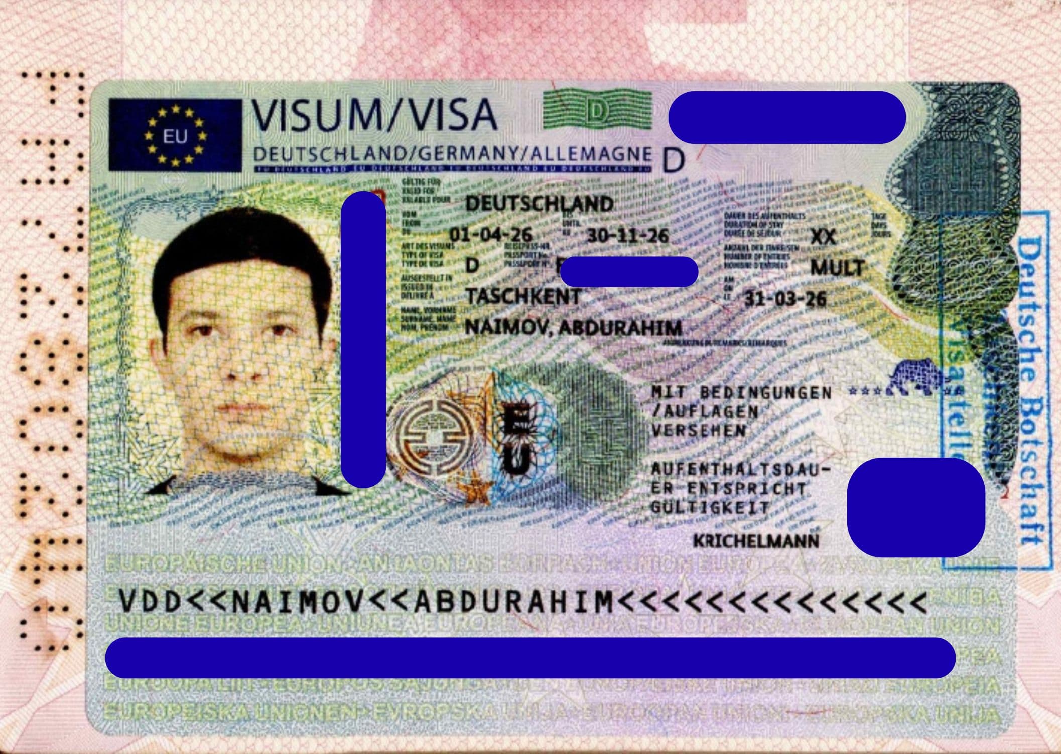 Abdurahim Naimov, Germaniya