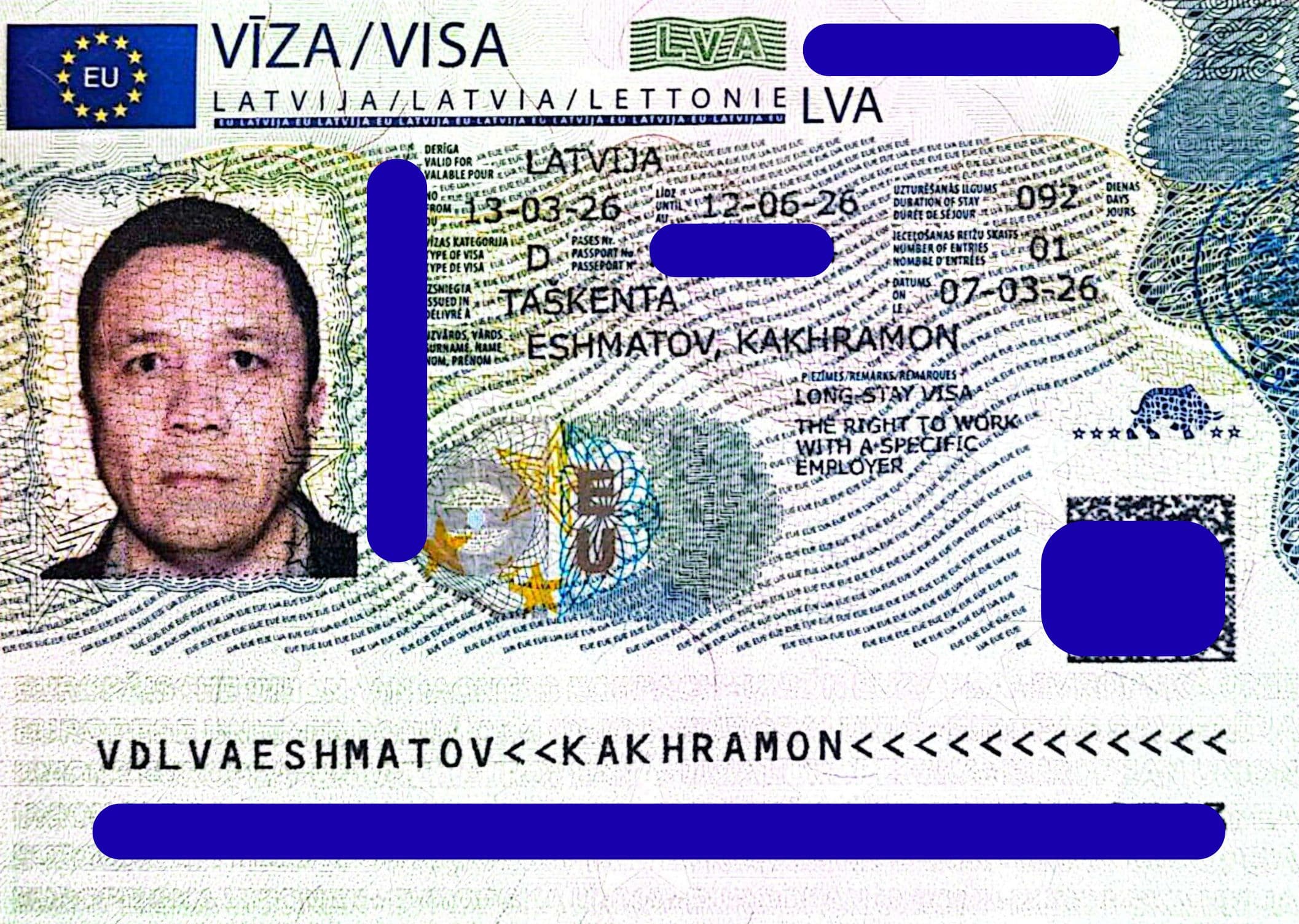Kakhramon Eshmatov, Latviya