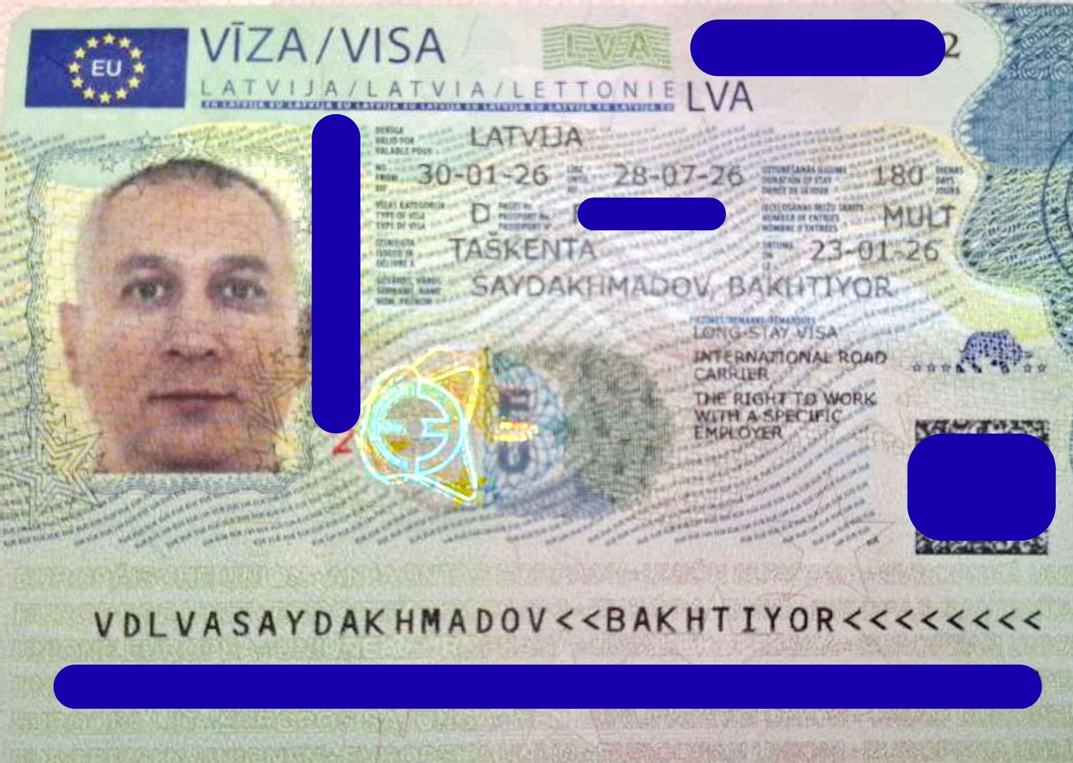 Bakhtiyor Saydakhmadov, Latviya