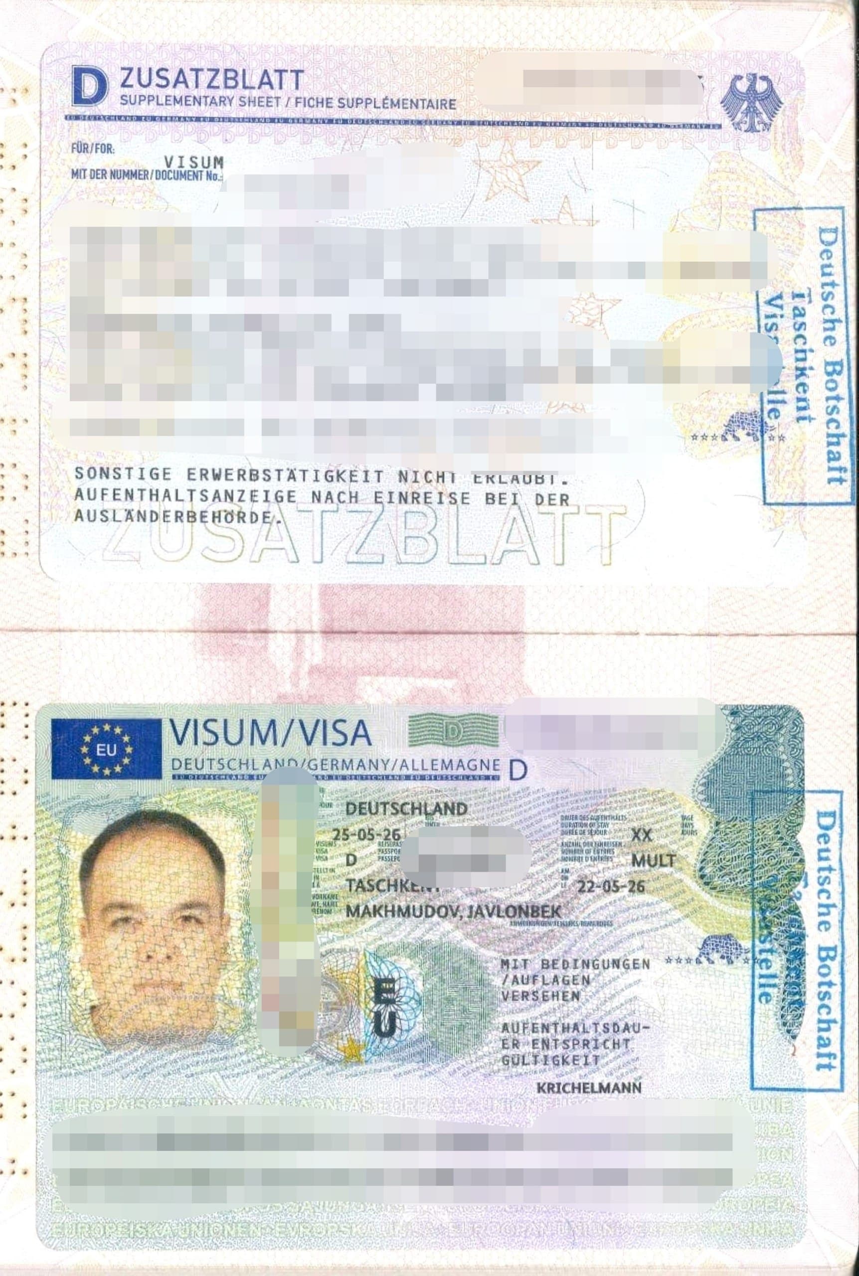 MAKHMUDOV JAVLONBEK, Germaniya