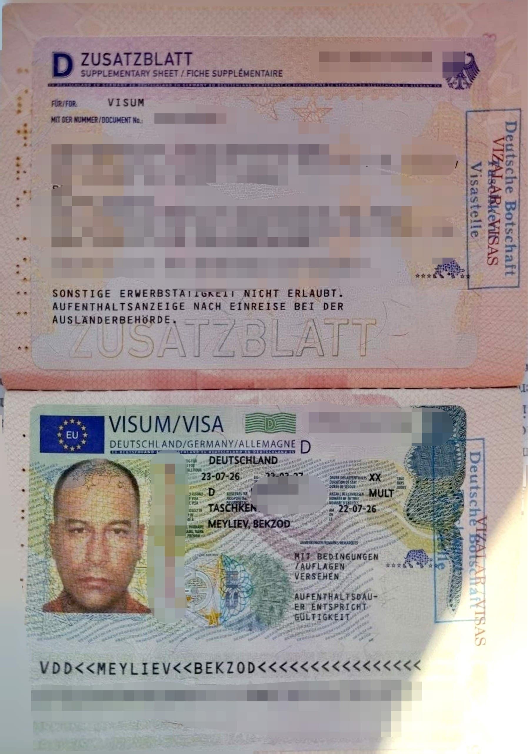MEYLIEV BEKZOD, Germaniya