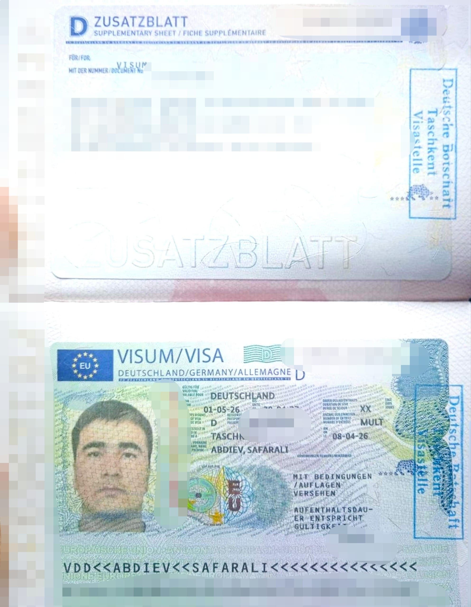 ABDIEV SAFARALI, Germaniya