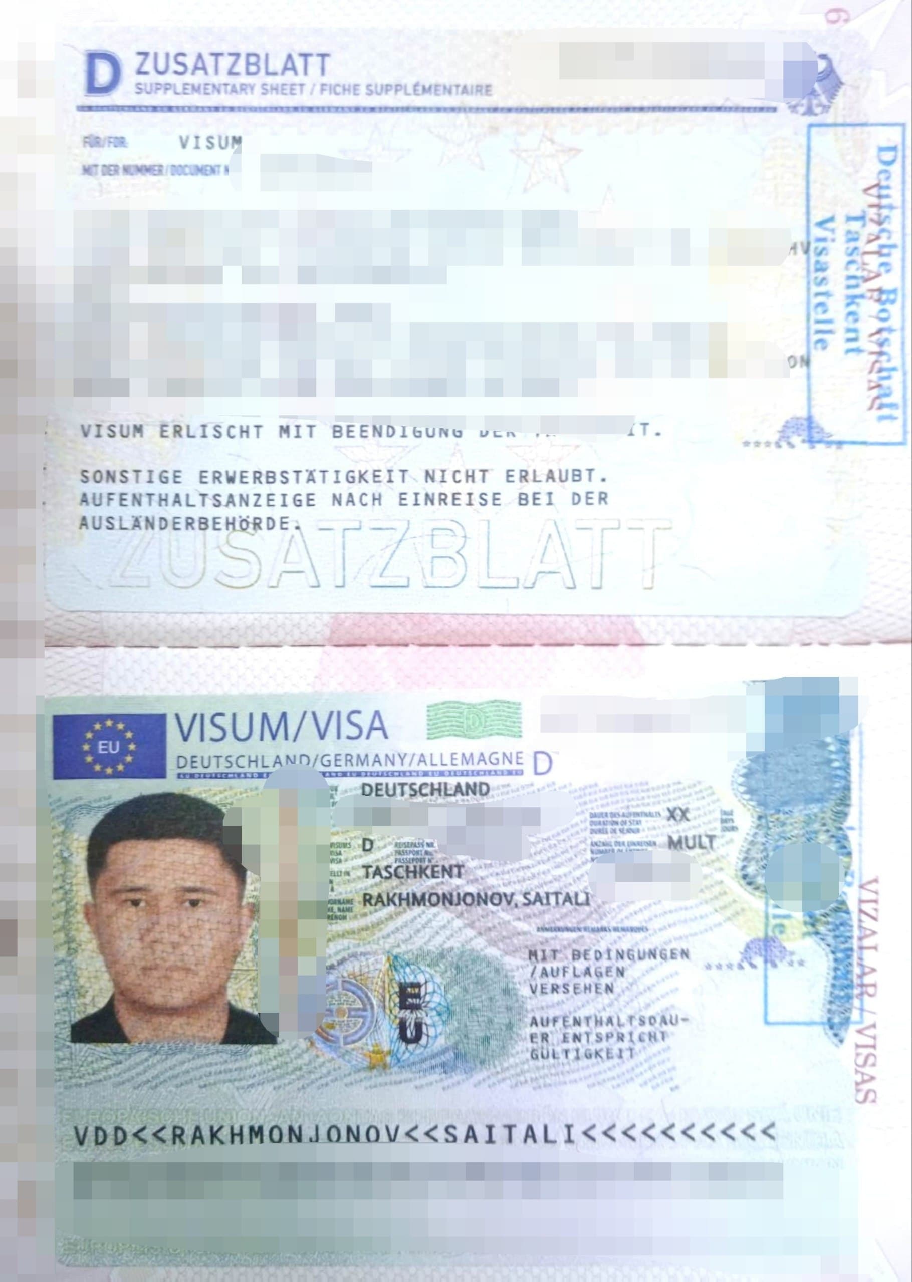 RAKHMONJONOV SAITALI, Germaniya
